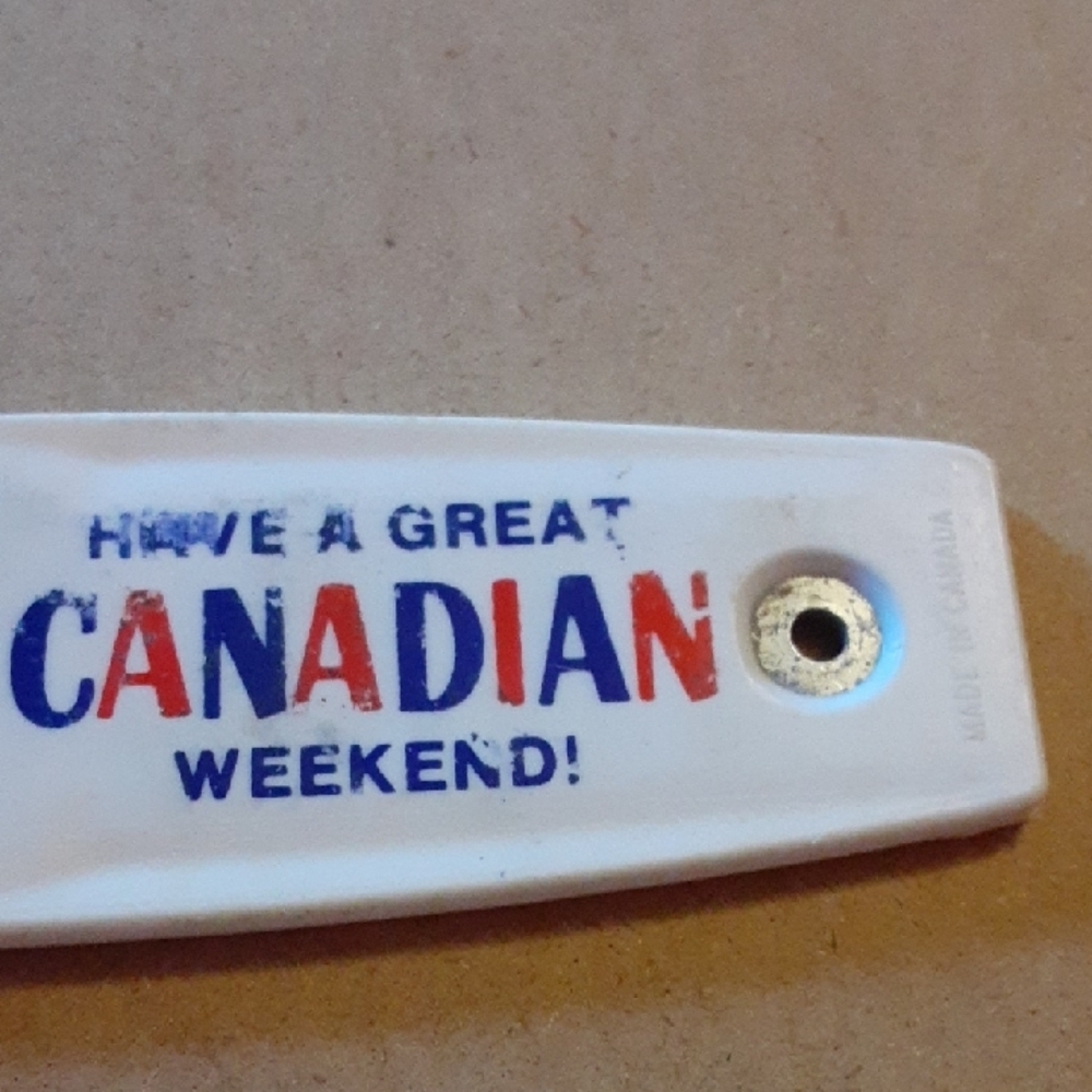 White Molson Canadian Bottle Opener BEER